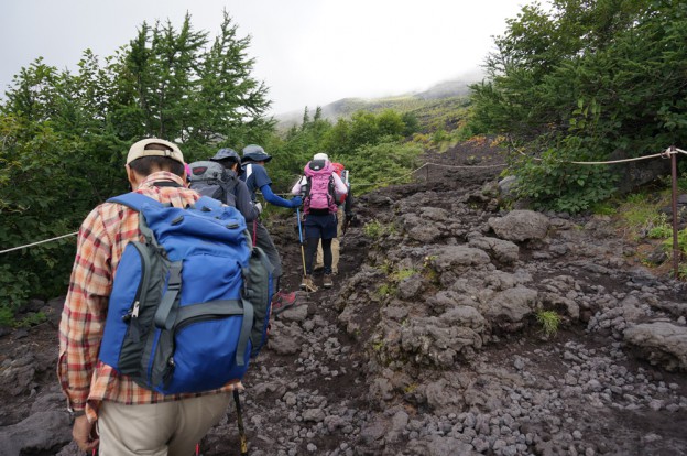 登山１日目（新五合目から山小屋まで）